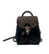 Springs, 1.200&euro;, Bolso, Marrón/Negro, Canvas - General/Cuero - Charol, Vista frontal